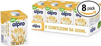 ALPRO CLASSICO, Bevanda all’AVENA, Naturalmente Senza Lattosio, con Vitamine B2, B12 e D2-8 Confezioni da 500 ml