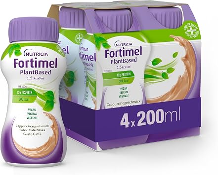 FORTIMEL PLANTBASED PROTEIN, Aliemento Iperproteico, Caffè, 4x200ml
