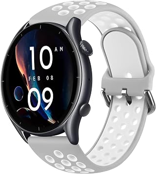 Cinturino per Amazfit GTR/GTR 2 /GTR 3 /GTR 4 Originale 2 Colores in 1, 22mm Silicone Morbido Cinturini per Amazfit GTR 4/GTR 3/GTR 3 Pro/GTR 47mm