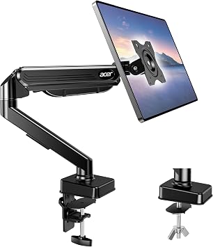 acer Supporto Monitor Schermi Gas 17″-34″,Fino 2-9 kg | Braccio Regolabile per Schermi, Rotazione a 360°, Inclinazione e Altezza Gas Regolabili, Gestione dei Cavi, VESA 75/100 mm