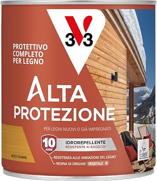 V33 Protettivo Completo Legno Alta Protezione all’Acqua Noce Chiaro 0,75L