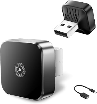 2026 Adattatore Wireless Carplay & Android Auto 2 in 1, Adattatore Android Auto WiFi 2,4+5,0 GHz, Connessione Bluetooth 5.0 Stabile, USB C/A, Compatibile Con Telefoni IOS 10+ E Android (C)