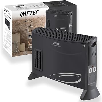Rapid Comfort Black Code – Termoconvettore 2000W | Risparmio energetico fino al 40%* in modalità Smart Energy | 4 temperature | Silenzioso | Termostato sicurezza