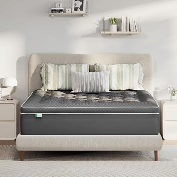 Novilla Topper Materasso Matrimoniale 160x200cm 5cm Effetto Piuma Morbido | Sovramaterasso imbottito in microfibra traspirante e lavabile, grigio scuro, perfetto per un tocco morbido e fresco