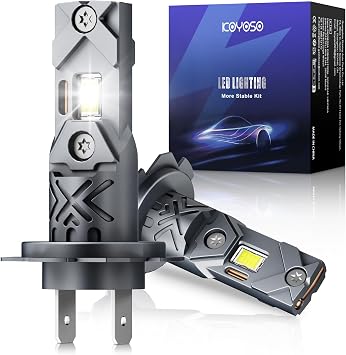 KOYOSO H7 LED 100W 22000LM Lampada 6500K 1:1 Mini Design, Lampadine Led H7 | Plug and Play, Confezione da 2