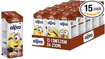 Alpro Minions, Bevanda a base di Soia al Gusto Cioccolato – 15x250ml | 100% Vegetale, con aggiunta di Calcio e Vitamine