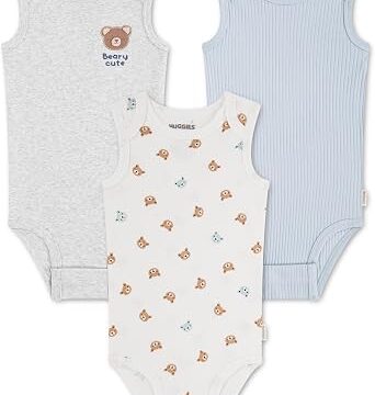 Huggies Body con Spalline (Confezione da 3) Bianco Bimba 0-24