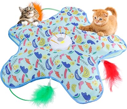 FIVAVA Giocattoli per gatti | Giocattoli per interni | Giocattoli per gatti auto-occupazione | Giocattolo intelligente interattivo per gatti con molle rimovibili | Ricaricabile