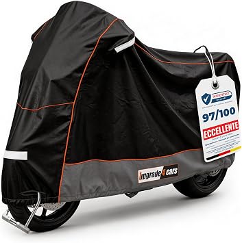 Upgrade4cars Telo Copri Moto Esterno Impermeabile L 245x105x125 cm | Accessorio pratico per il veicolo | Facile da usare e da riporre | Adatto a tutte le stagioni | Estate & Inverno