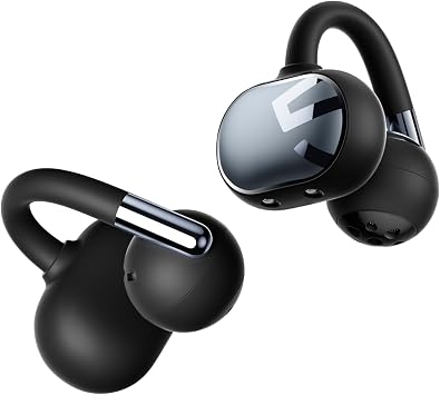 SoundPEATS Clip1 Open-Ear Auricolari, con Hi-Res e LDAC, Audio Dolby, Autonomia di 40 Ore, Ricarica Rapida, Bluetooth 5.4, Connessione Multipla, IPX5, Rilevamento Uso, PeatsAudio APP