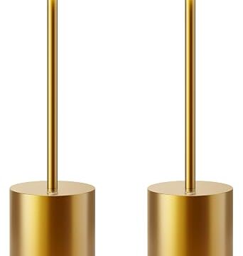 SLSMD Lampada da tavolo senza fili LED Ricaricabile Dimmerabile 5000mAh 3 Modalità di Luce USB-C Lampada da tavolo Uso Interno/Esterno (2 Oro)
