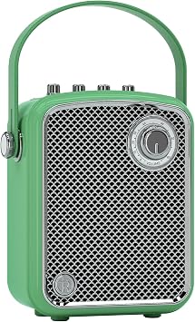TOMPROAD Altoparlante Bluetooth retrò decorativo, portatile con bassi profondi e suono potente, subwoofer, DSP e TWS. Design vintage, ideale per casa, scrivania, comodino, feste e outdoor.