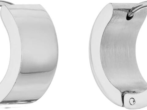 PURELEI Orecchini a cerchio Bold – Orecchini in acciaio inox impermeabile, design moderno con linee pulite, disponibili in oro, argento o oro rosa