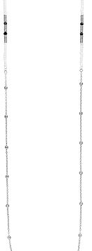 Purelei Collana per occhiali con perle e catena fine – Elegante catena porta occhiali in acciaio inox, impermeabile, accessorio alla moda per occhiali da sole e da lettura, oro, argento o oro rosa
