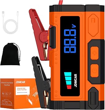 𝟏𝟏𝟎𝟎𝟎𝐀 Booster Avviamento Auto – Avviatore Batteria Auto | per Auto/Moto (Fino a 9.0L e Diesel a 8.5L), Starter Batteria Auto Portatile con LED/LCD, Upgrade Avviatore di Emergenza
