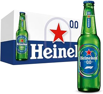 Birra Heineken 0.0, Con fresche note fruttate e maltate, cassa 24 bottiglie da 33 cl, 0,0% vol