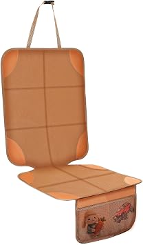 AiQInu Protezione Sedile Auto, Protezioni Per Seggiolino Auto Impermeabile Antiscivolo in Pelle E Tessuto per Bambini Compatibile con 2 Tasche Portaoggetti per Suv, Berlina