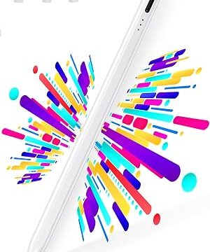 BAZO Penna Compatibile con iPad 2018-2025, Penna per iPad Palm Rejection, Ricarica Rapida, Sensibilità All’inclinazione, per iPad 11 A16/10/9/8/7/6, PRO 11/12.9, Air 5/4/3/M2/M3/M4/M5,Mini 5/6. BS