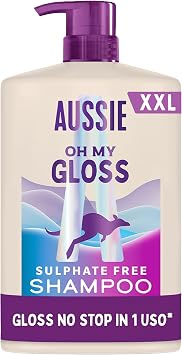 Aussie Oh My Gloss Shampoo 1000ml | Idrata Profondamente Capelli Secchi e Opachi, con Fragola bianca australiana, Formula senza solfati, Vegana e Cruelty-Free