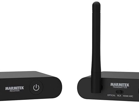 Marmitek Audio Anywhere 730 – Trasmettitore audio wireless per TV HDMI ARC | Espansione per audio TV wireless verso soundbar, casse attive o stereo, solo per Audio Anywhere 730, RCA, ottico