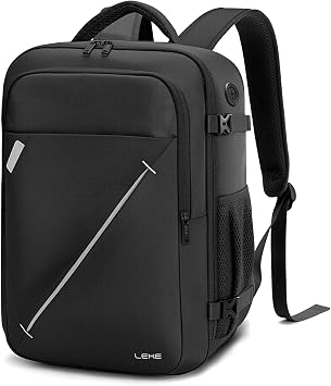 Lekesky Zaino Ryanair 40x30x20 Espandibile 24-30L da Viaggio | Tasca umida e scomparto PC 15″, Bagaglio a mano 40x30x20 Ryanair/EasyJet, Idrorepellente, tasche interne, per uomo e donna
