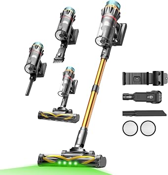 Vexilar V14Pro Aspirapolvere Senza Fili 60000Pa/ 60Min, Aspirapolvere Lavapavimenti Potente Scopa Elettrica Senza Fili Ultraleggero,Antigroviglio,Aspirapolvere Senza Sacco