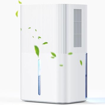 2700ML Desmidificatore Elettrico Silenzioso, 7 Colori LED, Spegnimento Automatico, Funzione Defrost, Deumidificatori Per Bagno, Camera-Bianco