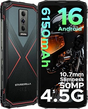 Stargorilla Blade10 Pro Energy Rugged Smartphone Android 16 12GB+ 128GB Telefono Rugged Sottile Octa Core Display 90Hz IP68 IP69K Cellulare Antiurto 50MP NFC Dual SIM 4G GPS Espandibile 2TB