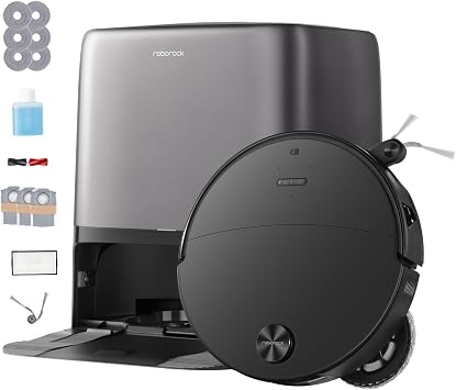 roborock Saros 20 Neo Robot Aspirapolvere Lavapavimenti con LDS Retrattile | 7,95cm, 36.000Pa, Supera Ostacoli da 8,8cm, Anti-Groviglio, Evita Oltre 300 Oggetti, Lavaggio Mocio con Acqua a 100°C, Nero