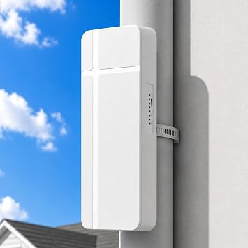 Ripetitore WiFi per Esterni, 1200 Mbps Amplificatore WiFi Outdoor | Access Point Outdoor IP65 Resistente alle Intemperie con PoE, Copertura WiFi Lunga Distanza per Giardini, Cortili, Parcheggi