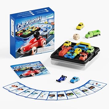 Sblocca l’auto Klotski, gioco di puzzle scorrevole, gioco da tavolo di logica per risolvere gli ingorghi stradali, con 16 auto e oltre 100 sfide, giocattolo rompicapo STEM per 2 giocatori