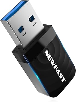 NEWFAST 1300Mbps WiFi USB per PC, Chiavetta WiFi AC1300 Dual Band | 2.4GHz/5GHz Adattatore WiFi USB per PC, USB 3.0, Compatibile con Windows 11/10/8.1/8/7/XP und Mac OS 10.11-10.15