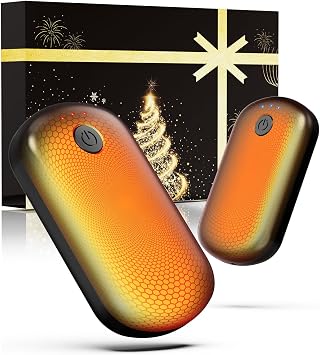 Scalda Mani Ricaricabili Tascabili, Set da 2 Scalda Mani Magnetici al Graphene con 3 Livelli di Calore (45/50/55°C), 2000mAh Portatili per Campeggio, Golf, Esterno, Regalo
