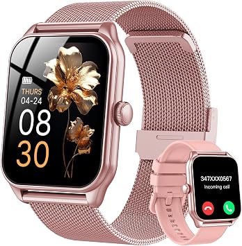 Smartwatch Donna, 1,83″ HD Orologio Smartwatch Donna con Chiamate Bluetooth, 120+ Modalità Sport, Monitoraggio Salute 24/7, Impermeabile IP68, Fitness Tracker Compatibile con Android e iOS, Rosa pink
