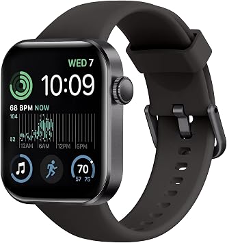 Smartwatch Uomo Donna, 1.85″ Orologio Smartwatch con Effettua/Risposta Chiamate, 140 Sportive Smart Watch con Contapassi/Sonno/Cardiofrequenzimetro/SpO2, Impermeabil IP68 Smartband per Android iOS