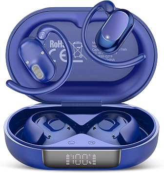 STECEi AI Cuffie Traduzione Simultanea, 4-in-1 Auricolari Traduttori Istantanei con 164 Lingue e 7 Modalità, Bluetooth 5.4 Open Ear con ENC, Codice Autorizz Permanente, IPX7 per Viaggi, Blu Cobalto