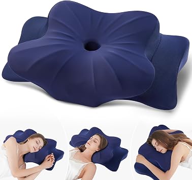 DONAMA Cuscino Cervicale Memory Foam Ergonomico 9/14 cm Per Collo e Spalle | Schiuma Viscoelastica Lenta Ripresa, 63x38x14 cm, Fodera Traspirante Con Cerniera, Supporto Braccia, Lavabile In Lavatrice