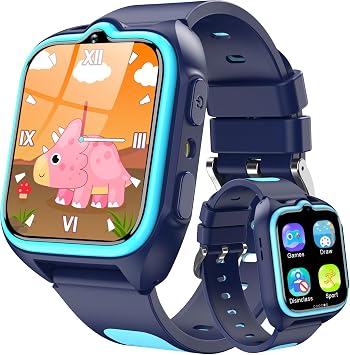 Blackview Smartwatch per Bambini, 1.75 inch TFT Smartwatch 30 Giochi, Sveglia, Fotocamera Touch HD, Video, Lettore Musicale, Contapassi, Torcia, Smartwatch per Bambini con Schermo Touch per Bambini