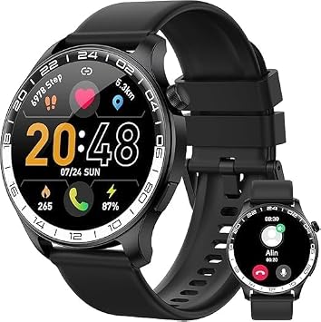 2026 Smartwatch Uomo Donna, 1.43″ HD AMOLED Orologio Smartwatch con Chiamate e Whatsapp, Orologio Digitale con 100+Sport, SpO2/Sonno/Cardiofrequenzimetro, IP68 Impermeabile Smart Watch per iOS Android