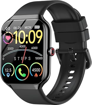 2026 Smartwatch Uomo Donna, 100+ Sportive Fitness Tracker con Sonno Contapassi Cardiofrequenzimetro, 1.96″ Smartwatch con Effettua/Risposta Chiamate, Impermeabil IP68 Smart Watch per Android/iOS