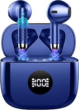 zakotu 2026 Cuffie Bluetooth 5.4, 2026 HiFi Stereo Cuffie | 40 Ore di Autonomia, 4 Microfoni ENC per Chiamate Nitide, LED Display, Compatibili con iOS e Android, IPX7