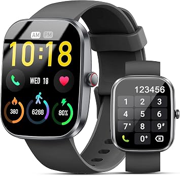 Nuovo Smartwatch Uomo Donna, 100+ Sportive Fitness Tracker con Sonno Contapassi Cardiofrequenzimetro, 1.91″ Smartwatch con Effettua/Risposta Chiamate, Impermeabil IP68 Smart Watch per Android/iOS